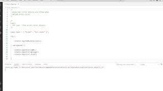 JavaScript Error objects