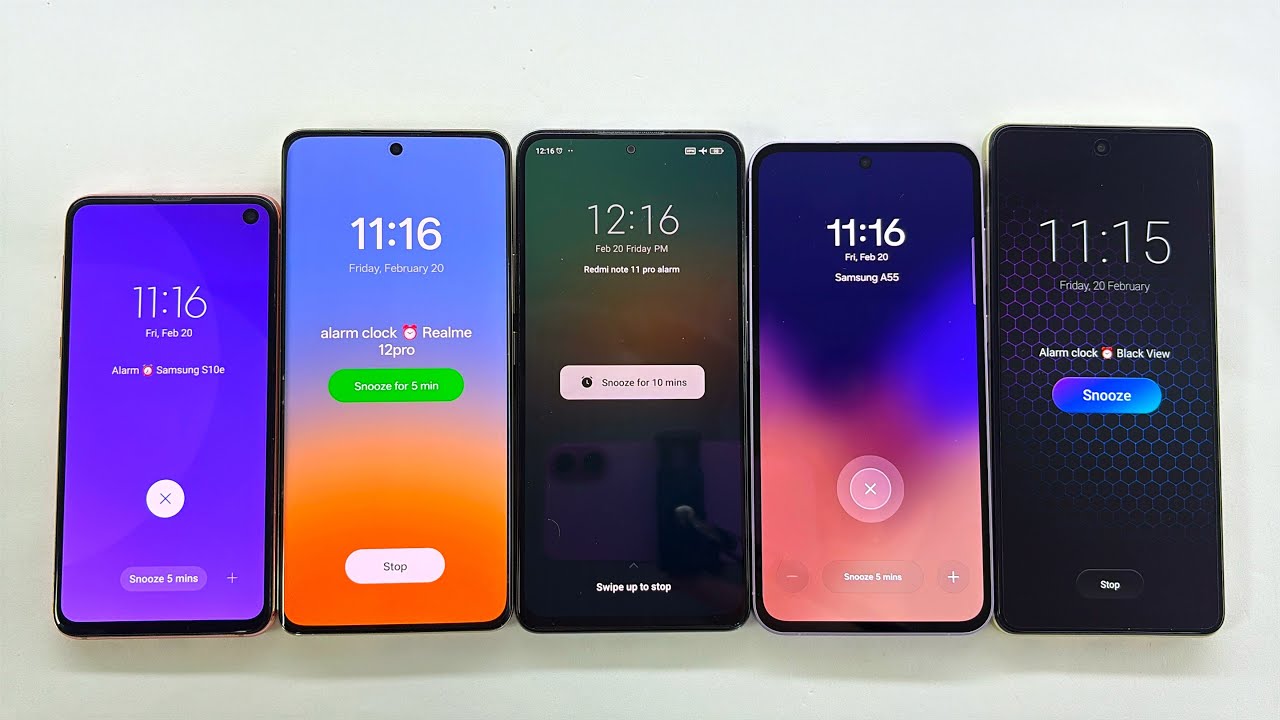 Alarm Clock + Timer Samsung A55, Galaxy S10e, Realme 12 Pro, Xiaomi Redmi N11, Blackview 8