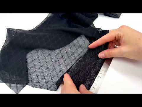 Видео: Сетка эластичная ромб оптом, черный 170