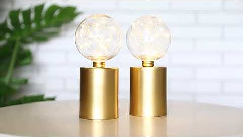 JHY DESIGN Set of 2 Gold Table Lamp Practical use demonstration video