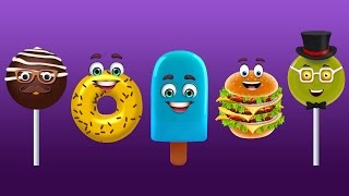 Burger, Chocolate Pop, Donut, Lollipop, Ice Fruit Finger Family Songs