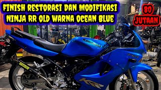 Finished Restoration and Modification of Old Ninja RR in Ocean Blue from Bintaro, South Tangerang