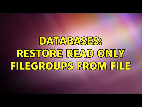 Databases: Restore Read