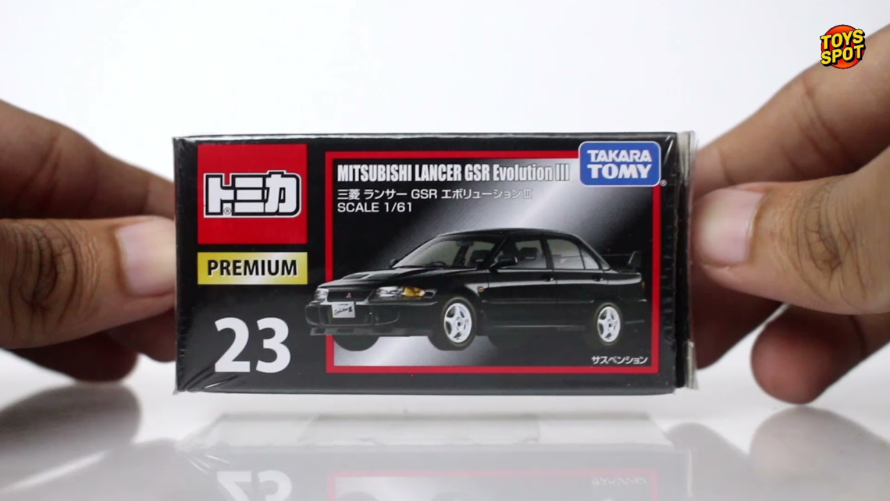Tomica Premium Mitsubitshi Lancer GSR Evolution III No 23 - Diecast Unboxing