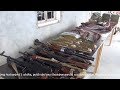 Ոստիկանները Արշալույս գյուղում հայտնաբերել են մեծ քանակությամբ ապօրինի պահվող զենք-զինամթերք