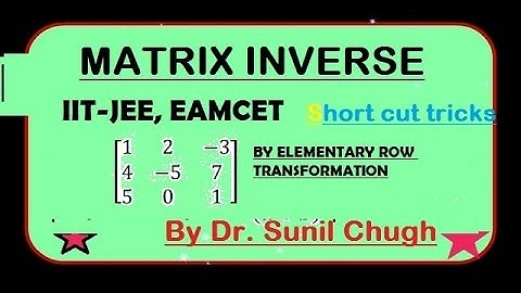 Matrix 3x3 Inverse by row transformation part -2