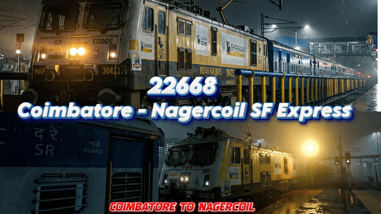 ⚡Coimbatore - Nagercoil SF Express | High Speed | MSTS 4K #msts #SRG1512