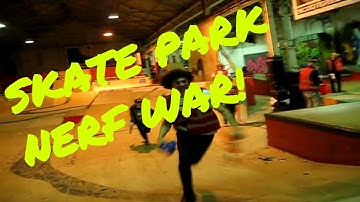 Nerf War in Leeds:  Foam Dart Thunder Leeds: Nerf War At The Works Skate Park In Leeds (Volleybomb!)