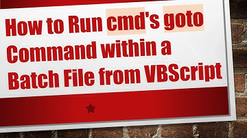 How to Run cmd