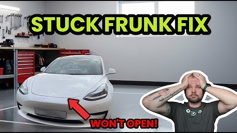 Tesla Model 3 stuck frunk fix and manual release cable hack