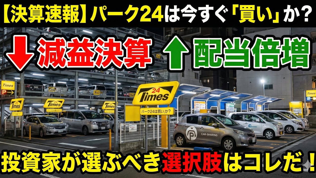 【決算速報】パーク24は今すぐ「買い」か？減益決算 vs 配当倍増、投資家が選ぶべき選択肢はコレだ！