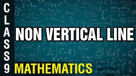 Non Vertical Line | 9th Class Mathematics | Digital Teacher