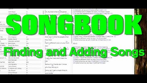 SONGBOOK - Find, import and edit new songs