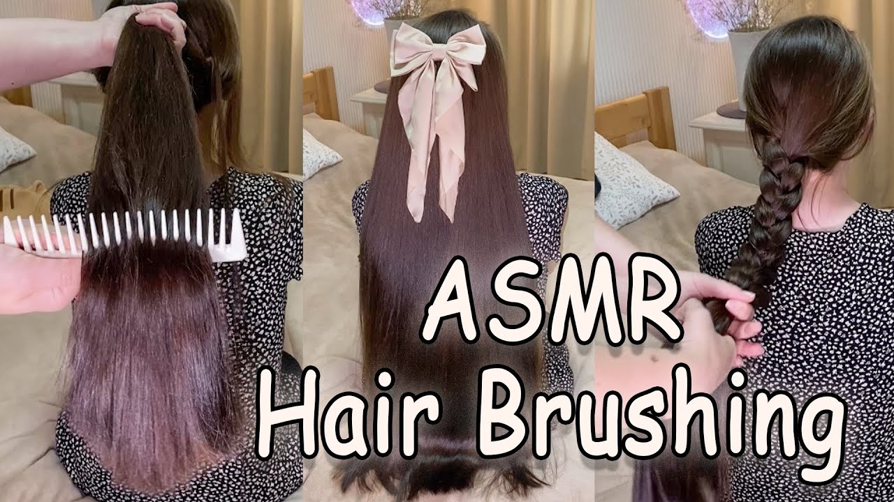 Brushing & Playing with Long Hair | ASMR No Talking
