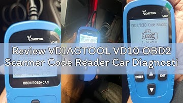 Review VDIAGTOOL VD10 OBD2 Scanner Code Reader Car Diagnostic Tool Engine Fault Code Reader for Turn
