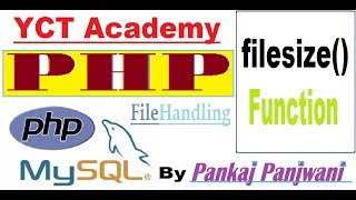 PHP in Hindi : filesize function ( FileHandling )