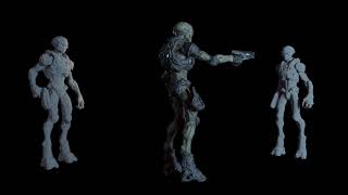 Alien #2 - 3d model turntable