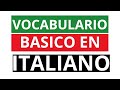 Vocabulario básico en italiano👨‍🎓 #aprenderitalianogratis