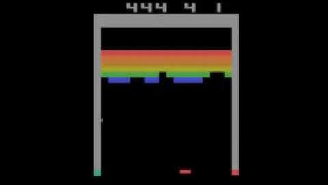 Reinforcement learning agent (MuZero) on Breakout