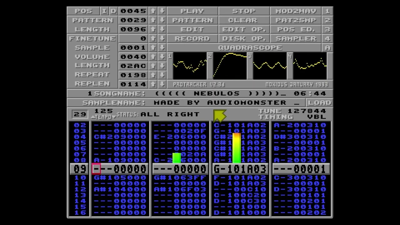 Audiomonster - Nebulos (from Silents - ICE) [ Amiga Protracker .MOD Demoscene ]