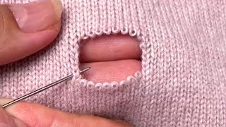 ✨How to Repair a Sweater Hole With 8 Threads Broken🌹You Will too