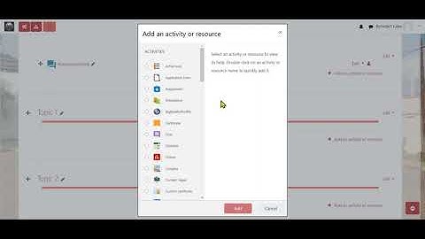 Adding Activities and Resources in Moodle