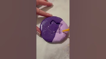 Squid Game Purple Star ⭐️ Dalgona Cookie made out of air dry clay #shorts #squidgame #dalgona