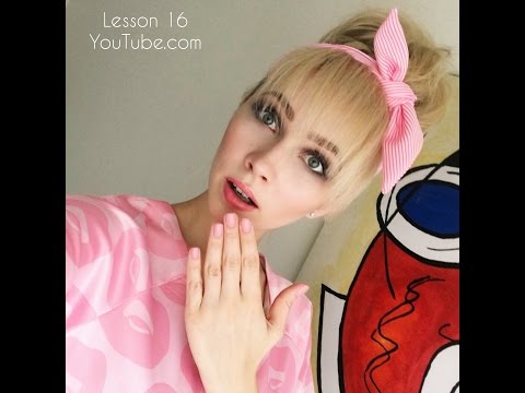 Урок 16. Pin up. Ложная челка, объемная шишка. Прически на себе Урок 16. Pin up. Ложная челка, объемная шишка. Прически на себе