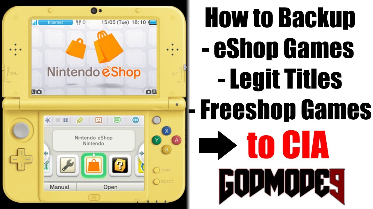 How To Use Godmode9 To Dump Eshop Legit Titles To Cia Backup Saves Youtube