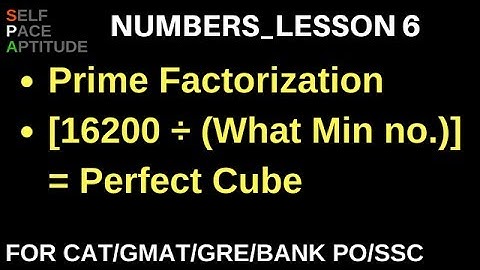 NUMBERS_LESSON 6_PRIME FACTORIZATION OF NUMBERS_QUANTITATIVE APTITUDE FOR CAT/GMAT/BANK PO/SSC