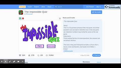 The Impossible Quiz on Scratch