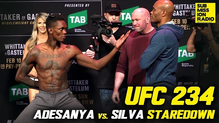 UFC 234: Israel Adesanya vs. Anderson Silva Weigh-In Staredown