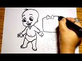 how to draw cute Raru from chhote Bheem |Drawing, colouring and painting for kids and toddlers Mp3 Song