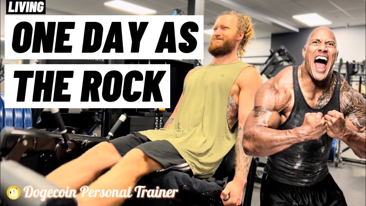 Living One Day As Dwayne The Rock Johnson (Dogecoin Personal Trainer)