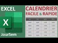 Calendrier Excel facile et rapide