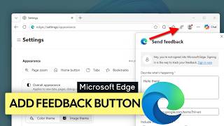 How to Add Send Feedback Icon to Microsoft Edge Toolbar