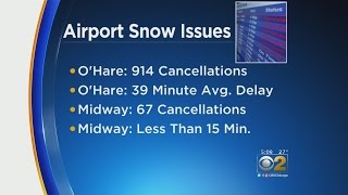 Delayed, Cancelled Flights At O'Hare, Midway