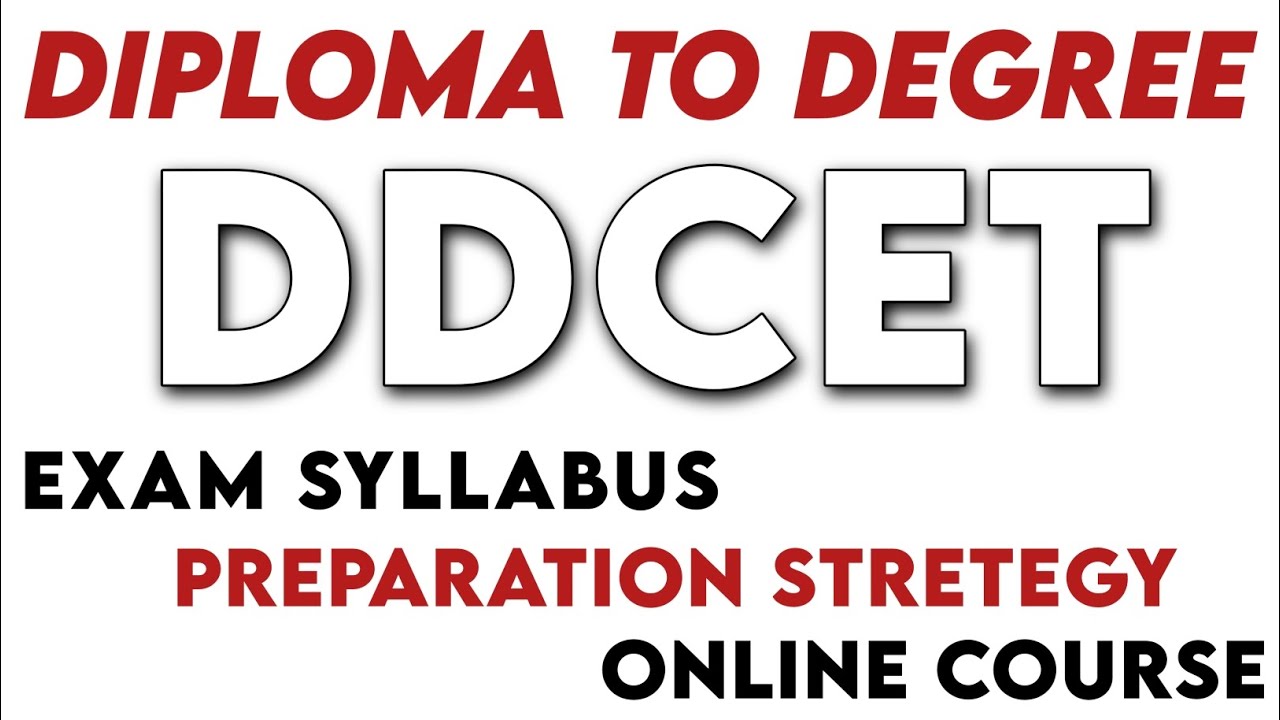 DDCET Exam syllabus & Prepration strategy | Diploma to Degree | 