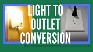 Light to Switched Outlet Conversion Convert Light Socket To Ac Socket