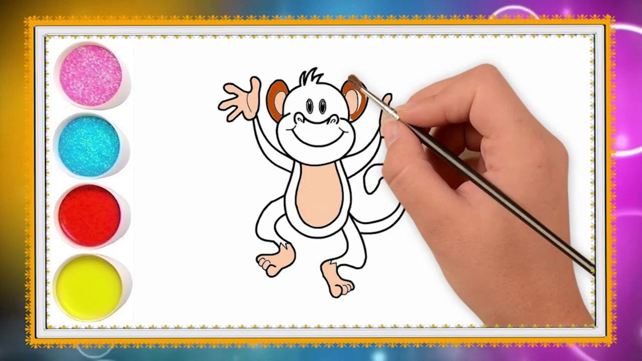  Cara  menggambar  hewan monyet  lucu dengan cara  mudah dan 