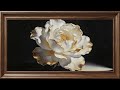 Ivory Gold Bloom | Elegant White Flower Frame TV Art | 4K Soft Piano Ambience