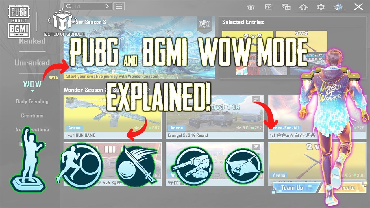 PUBG & BGMI WOW Mode A Beginner’s Guide to Game Creation! 🎮🔥 Step by ...
