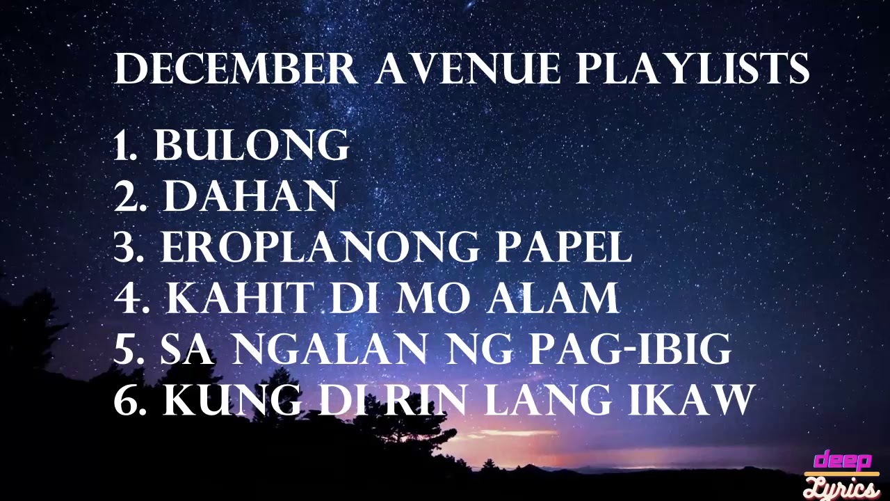 December Avenue Playlists