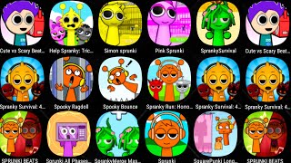 Spranky Survival,Spranky Run,Spooky Bounce,Spranky Survival: 456,Sprunki Beat,ORANGE SPLANKI'S......