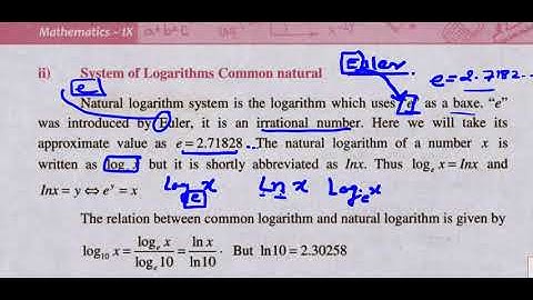 Types of Logarithms || Mathematics class 9th in Pushtu