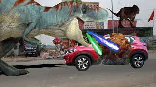 Godzilla tiêu diệt khủng long, Khủng long đi trên đường