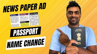 Name Change Ad In Newspaper For Passport News Paper Ad For Name Change