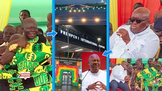 Akufo Addo M0CKS Mahama as He & Otumfuo Commission Prempeh I International Airport; Napo, Wontumi..