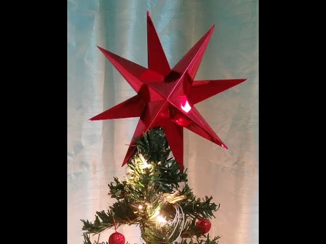 sorg trug pint How to make a Star Christmas Tree Topper, DIY Star Christmas Ornament, How  to make a 3D Paper Star - YouTube