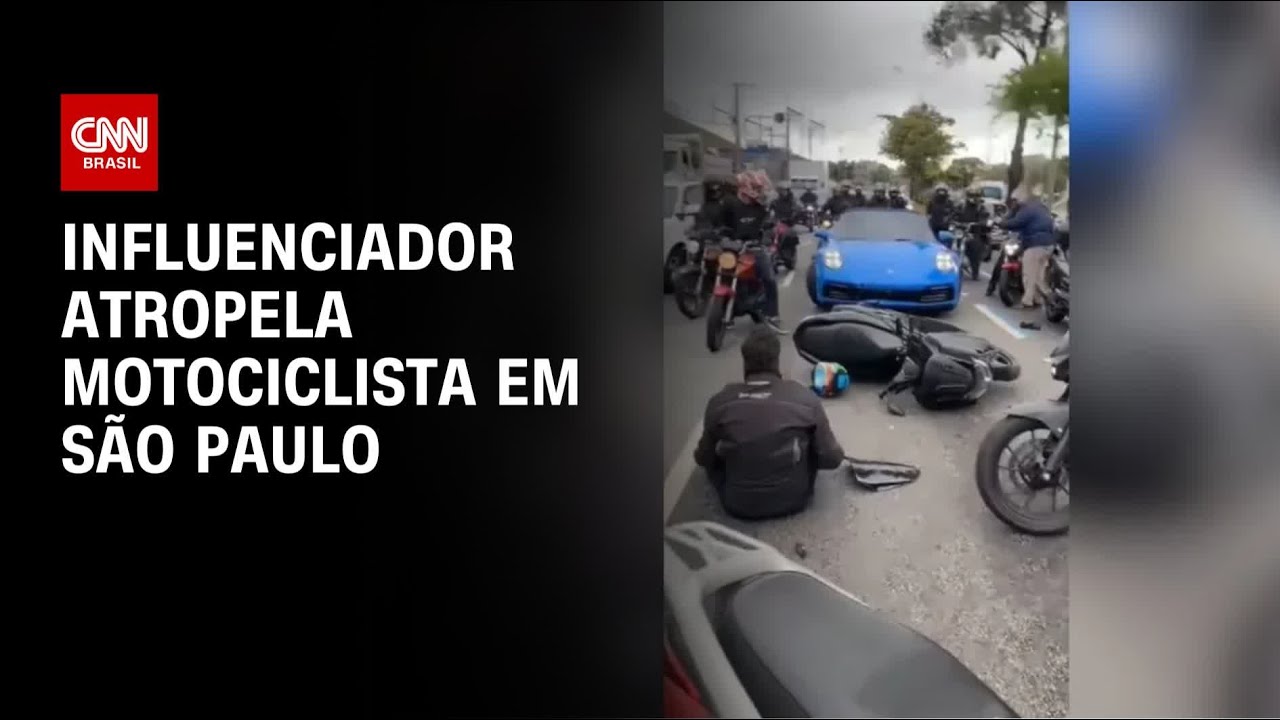 Influenciador MK Bernardino atropela motociclista e tenta fugir em SP | AGORA CNN